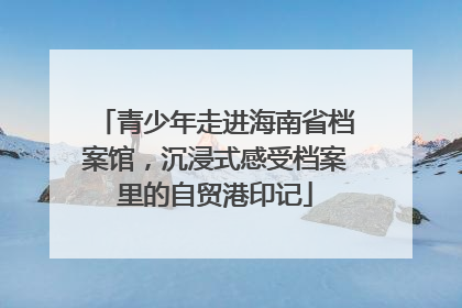 青少年走进海南省档案馆，沉浸式感受档案里的自贸港印记