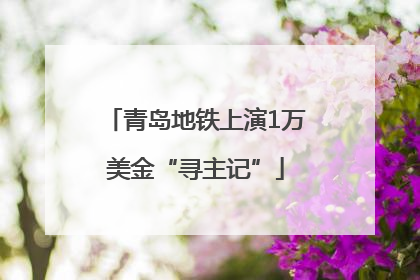青岛地铁上演1万美金“寻主记”