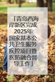 青岛西海岸新区完成2025年国家基本公共卫生服务疾控项目暨医防融合督导工作