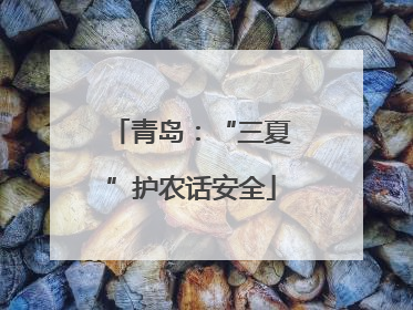 青岛：“三夏”护农话安全