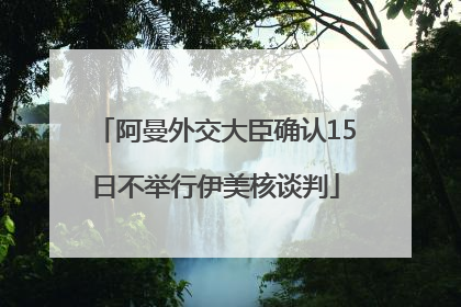 阿曼外交大臣确认15日不举行伊美核谈判