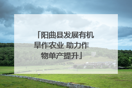 阳曲县发展有机旱作农业 助力作物单产提升