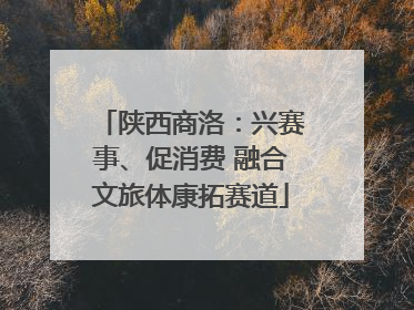 陕西商洛：兴赛事、促消费 融合文旅体康拓赛道