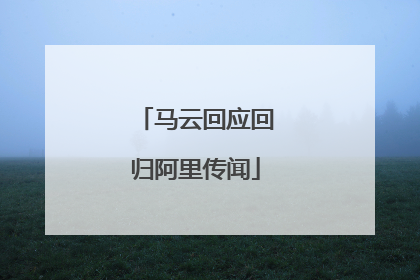马云回应回归阿里传闻