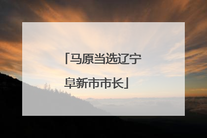 马原当选辽宁阜新市市长