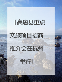 高唐县重点文旅项目招商推介会在杭州举行