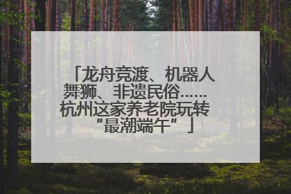 龙舟竞渡、机器人舞狮、非遗民俗……杭州这家养老院玩转“最潮端午”