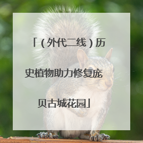 （外代二线）历史植物助力修复庞贝古城花园
