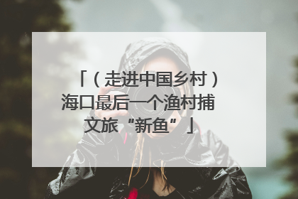 （走进中国乡村）海口最后一个渔村捕文旅“新鱼”