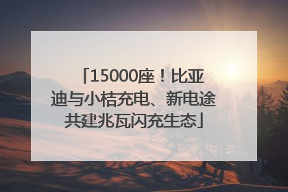 15000座！比亚迪与小桔充电、新电途共建兆瓦闪充生态