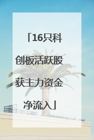 16只科创板活跃股获主力资金净流入