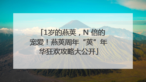 1岁的燕荚，N 倍的宠爱！燕荚周年“荚”年华狂欢攻略大公开