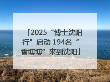 2025“博士沈阳行”启动 194名“香博博”来到沈阳