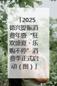2025德兴提振消费年暨“狂欢盛夏・乐购不停”消费季正式启动（图）