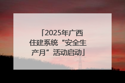 2025年广西住建系统“安全生产月”活动启动