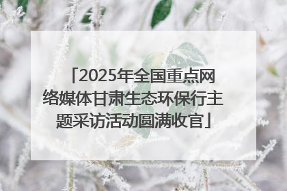 2025年全国重点网络媒体甘肃生态环保行主题采访活动圆满收官