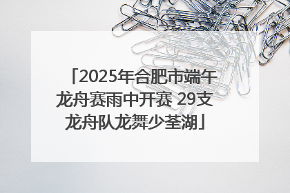 2025年合肥市端午龙舟赛雨中开赛 29支龙舟队龙舞少荃湖