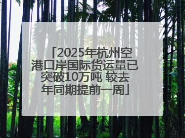 2025年杭州空港口岸国际货运量已突破10万吨 较去年同期提前一周