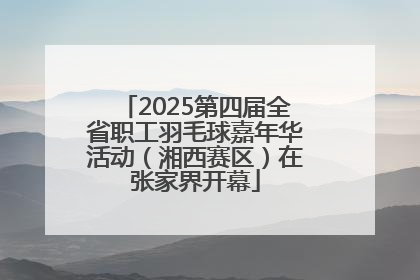 2025第四届全省职工羽毛球嘉年华活动（湘西赛区）在张家界开幕