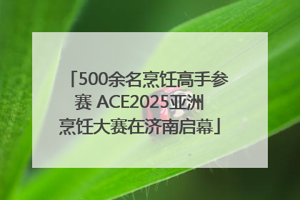 500余名烹饪高手参赛 ACE2025亚洲烹饪大赛在济南启幕