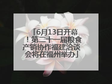 6月13日开幕！第二十一届粮食产销协作福建洽谈会将在福州举办