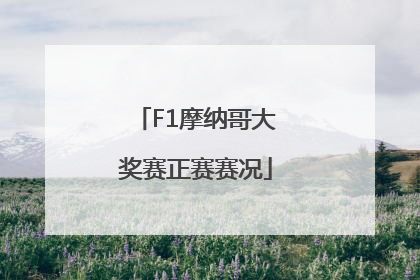 F1摩纳哥大奖赛正赛赛况